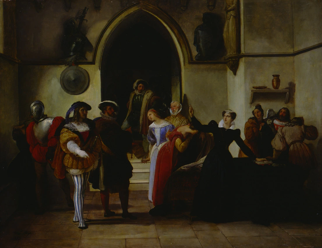 Maria Stuarda nell'atto che gli viene annunziata la sentenza di morte - Pinacoteca di Brera, Milano, Italia